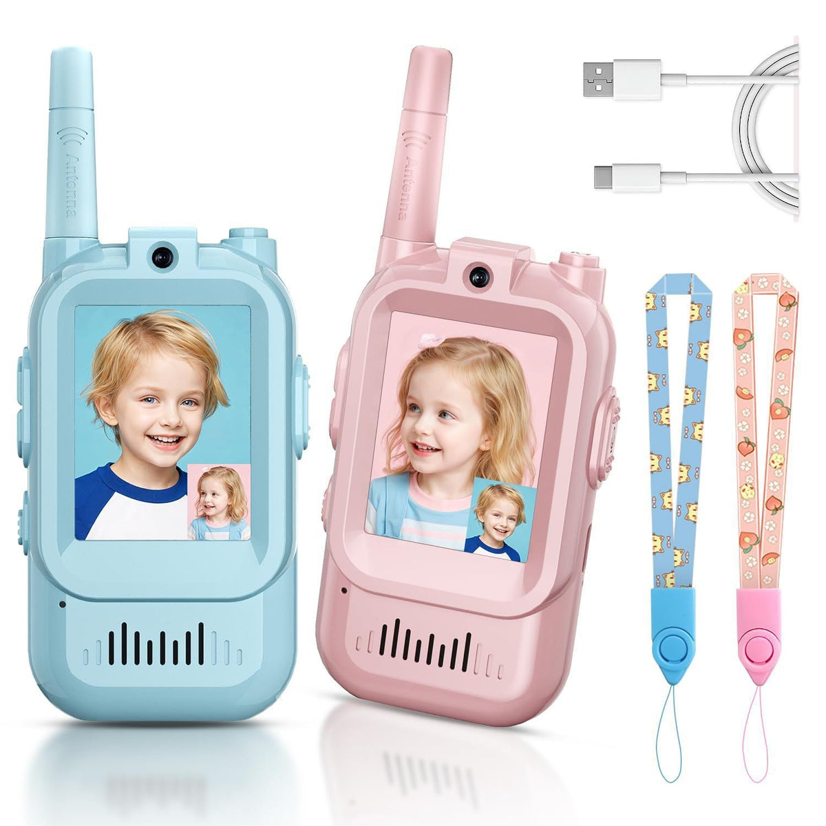 Kids Video Walkie Talkie Set (2-Pack) – Intercom with Camera & Screen