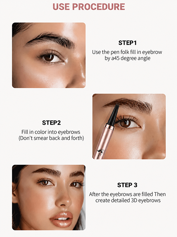 Long Lasting Waterproof Micro Fork Brow Pen