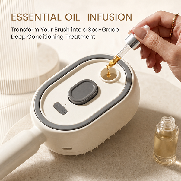 Essential Oil Mist Air Cushion Massage Comb Self Cleaning Anti Static Hair Care Brush