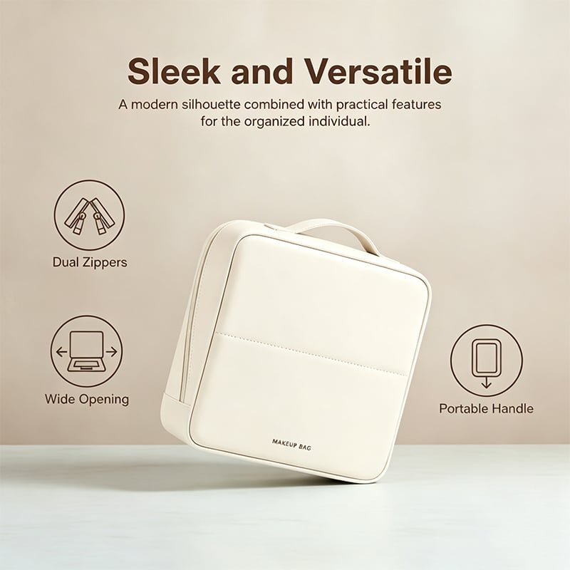 Portable Standing Makeup Bag