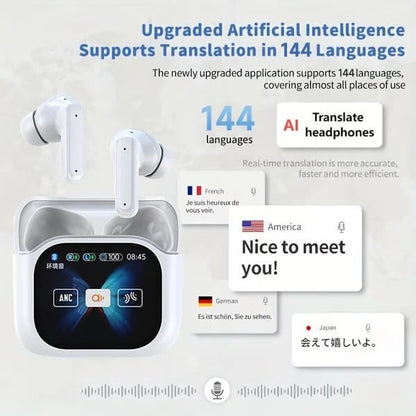 🎁🔥Wireless Bluetooth AI Translation Earphone With LED display screen(Fit iOS & Android)