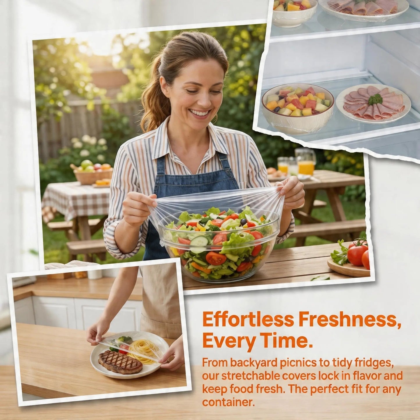 100 Piece Elastic Reusable Bowl Covers for Freshness and Odor Protection