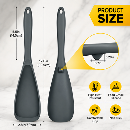 Multifunction Cooking Spoon Spatula for Non Stick Cookware BPA Free One Piece Design