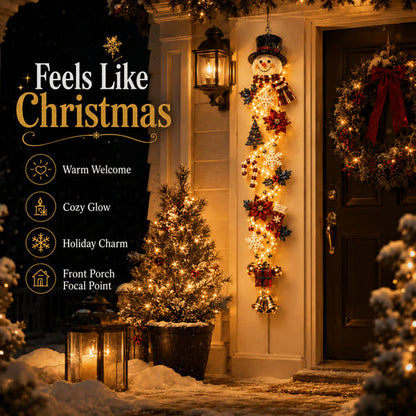 🎄 Light‑Up Glowing Christmas Door Hanger ✨ Festive Home Decor