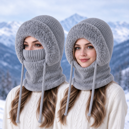 Stay Cozy and Stylish This Winter ❄️✨3 in 1 Beanie Hat For Women
