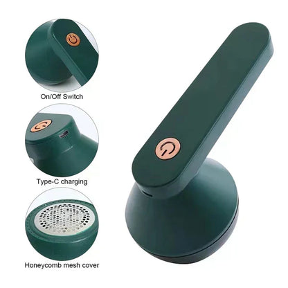 🔥HOT SALE🔥Rechargeable Fabric Shaver with 1 Replaceable Stainless Steel 6-Leaf Blades