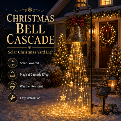 🔥Hot Sale 73% OFF🎄 Christmas Bell Cascade Solar Yard Light✨