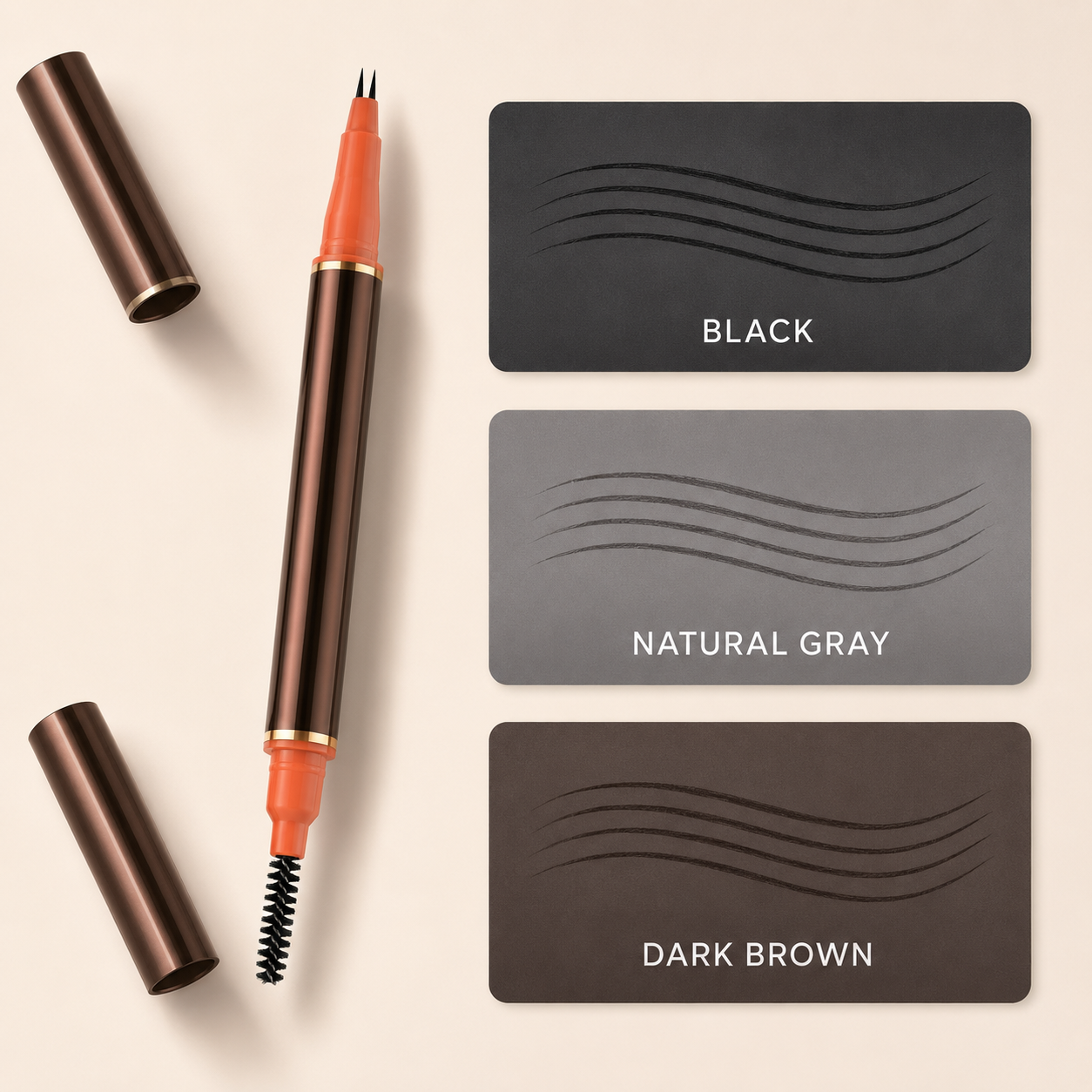 Water Resistant Dual Tip Brow and Beard Pen
