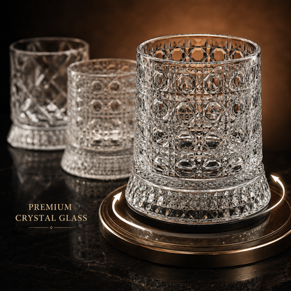360° Spinning Crystal Whiskey Glass