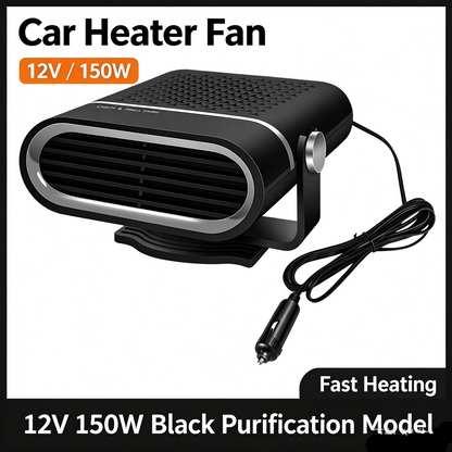 Portable Car Heater Defroster with 360-Degree Rotating Base