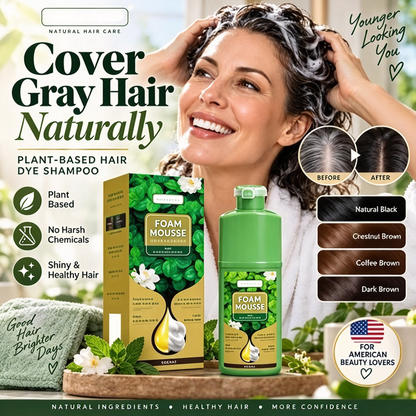 💇‍♀️Long‑Lasting Plant‑Based Foam Hair Dye｜Ammonia‑Free Easy DIY At‑Home Foam Hair Color