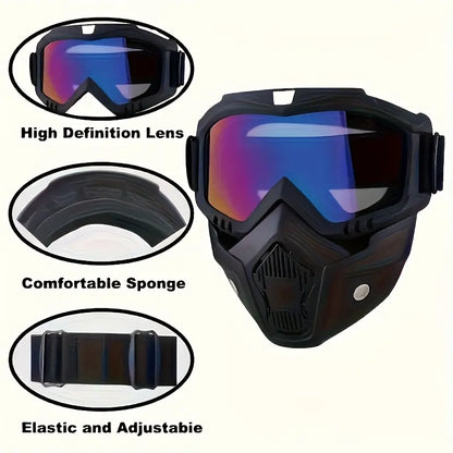 🛠️Detachable Full Face Goggle Mask
