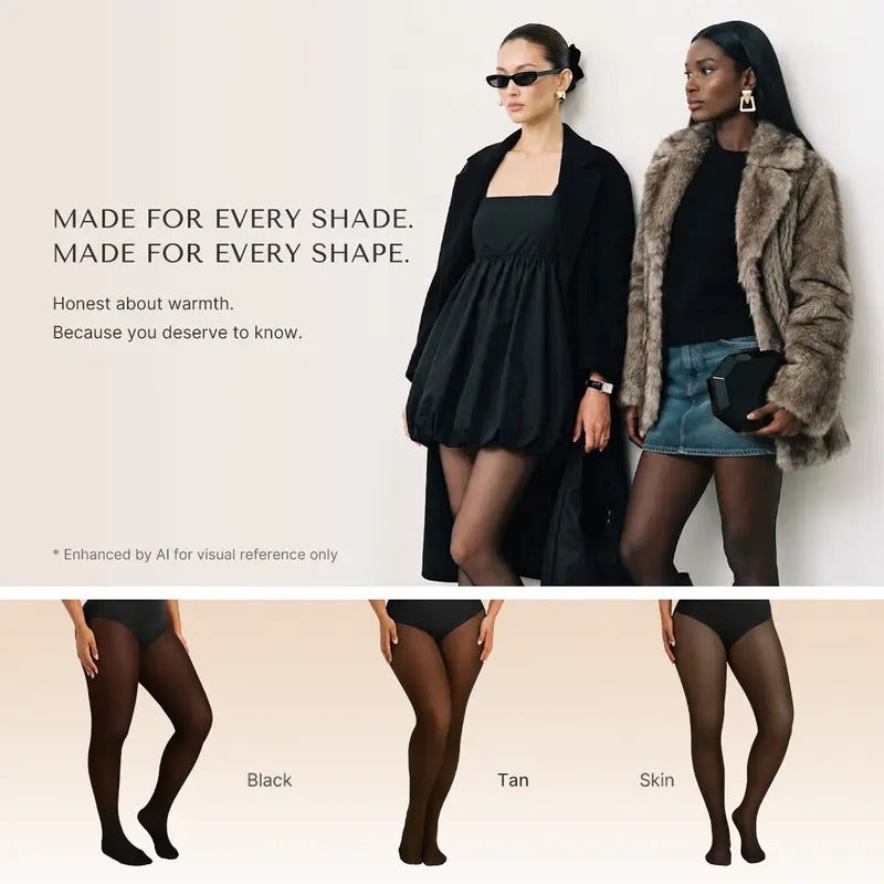 Sheer Fleece-Lined Tights Bodysuit