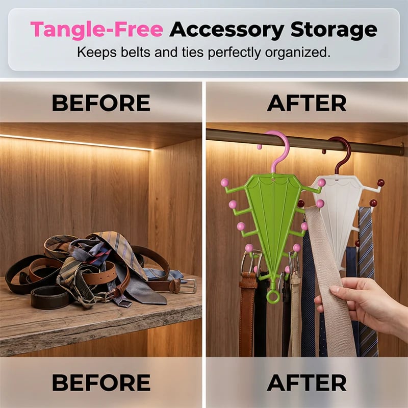 V-Shaped Double-Sided Multi-Purpose Hanger Organizer