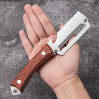 Wood-handled peeler (with hook)