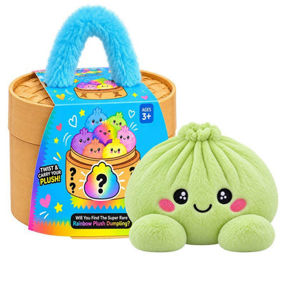 Cute Plush Stuffed Dumpling Squishies with Bamboo