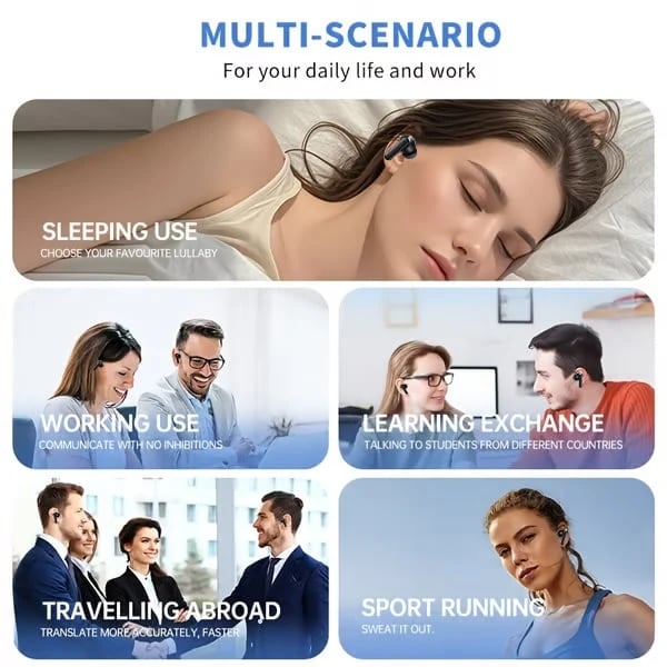 🎁🔥Wireless Bluetooth AI Translation Earphone With LED display screen(Fit iOS & Android)