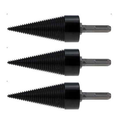 Firewood Log Splitter Drill Bit – Heavy-Duty Carbon Steel Wood Splitting Cone