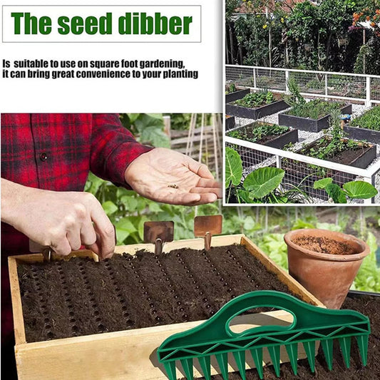35% OFF🌱Garden Seed Spacer & Dibbler – 12-Hole Precision Planting Tool