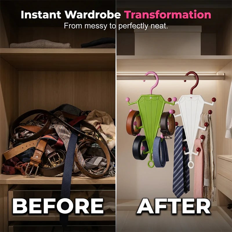V-Shaped Double-Sided Multi-Purpose Hanger Organizer