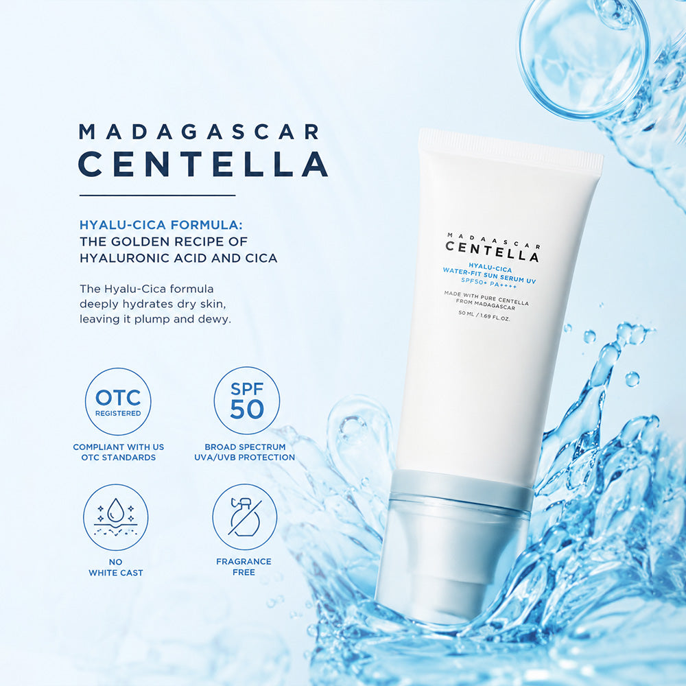 Hyalu Cica Water Fit Sun Serum Lightweight Korean Sunscreen for Daily Use