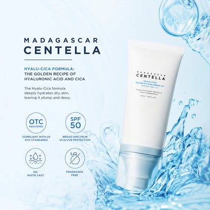 Hyalu Cica Water Fit Sun Serum Lightweight Korean Sunscreen for Daily Use