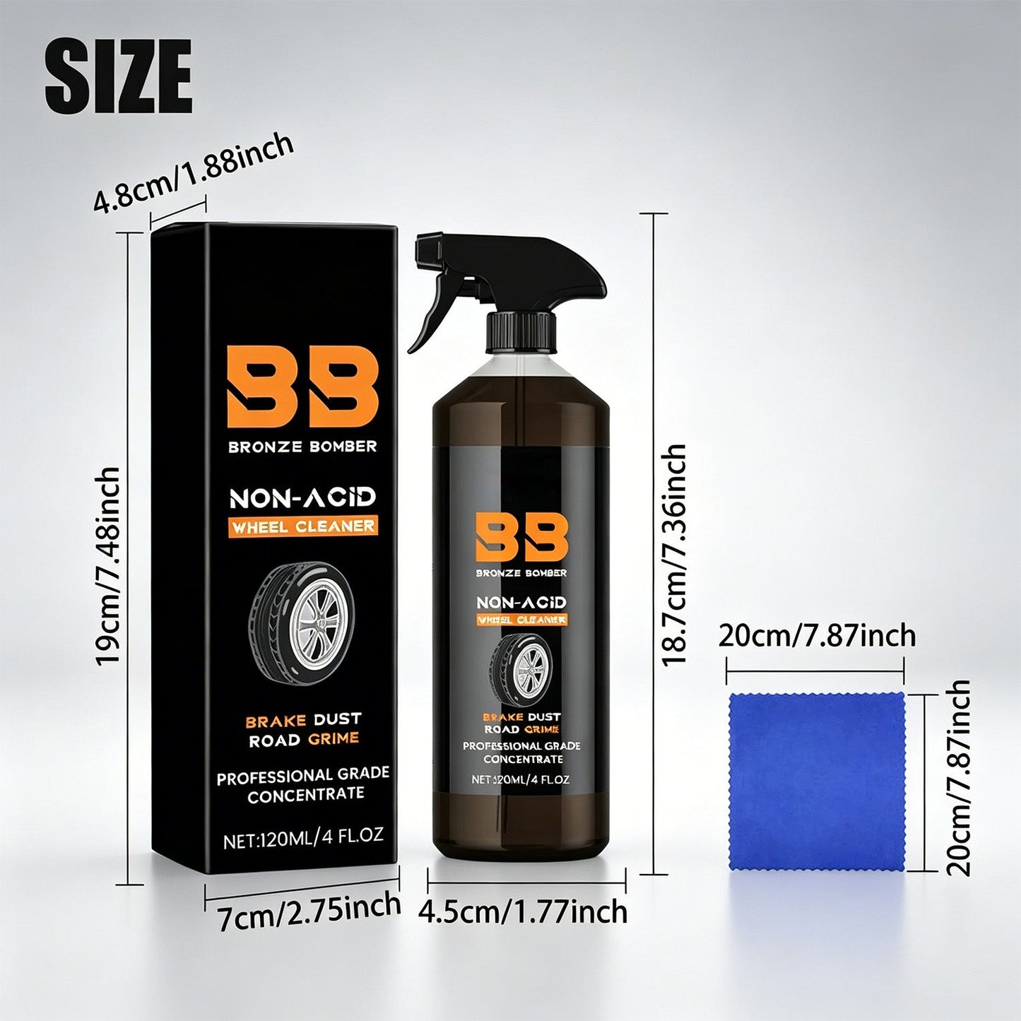 Automotive Rust Remover Spray 120ML Metal Cleaner for Cars