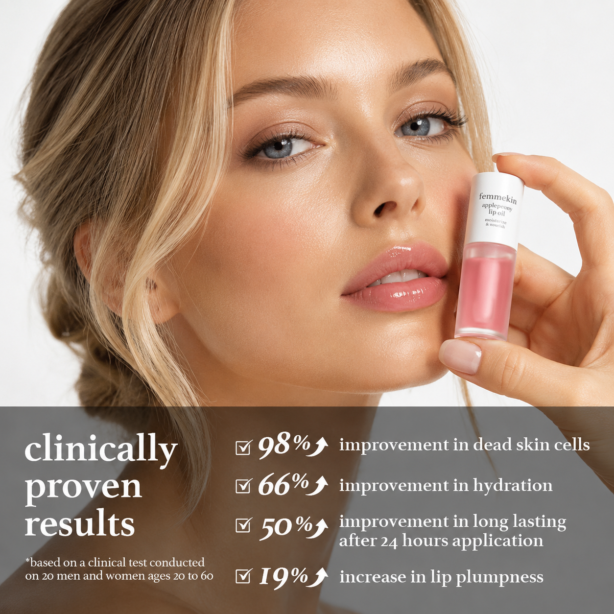 2-in-1 Hydrating Lip Oil Stain for Natural Tint & Glass-Like Shine