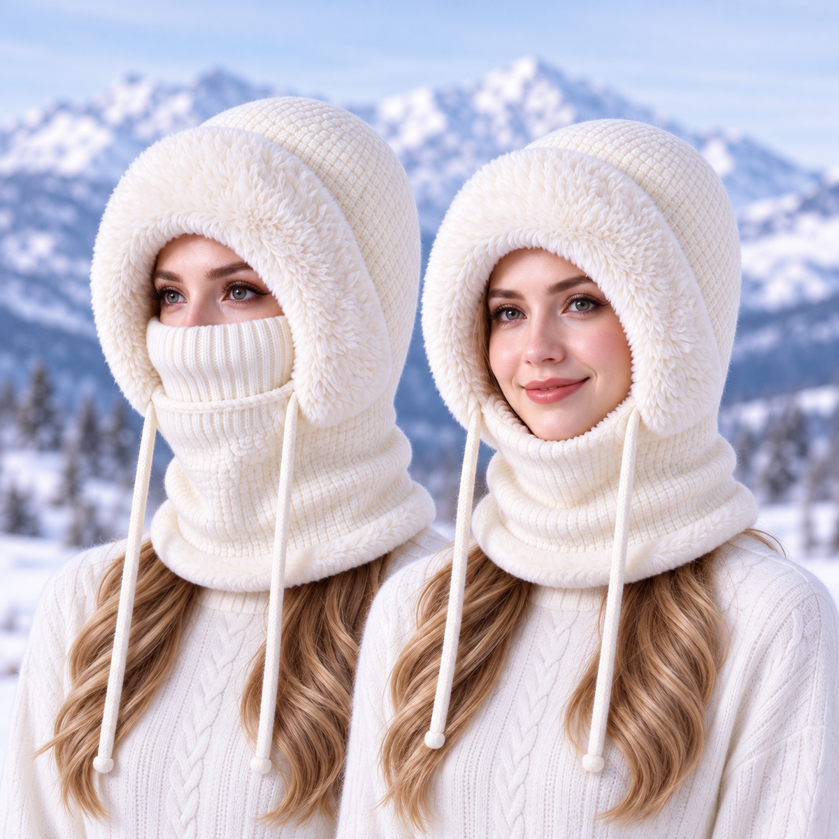 Stay Cozy and Stylish This Winter ❄️✨3 in 1 Beanie Hat For Women