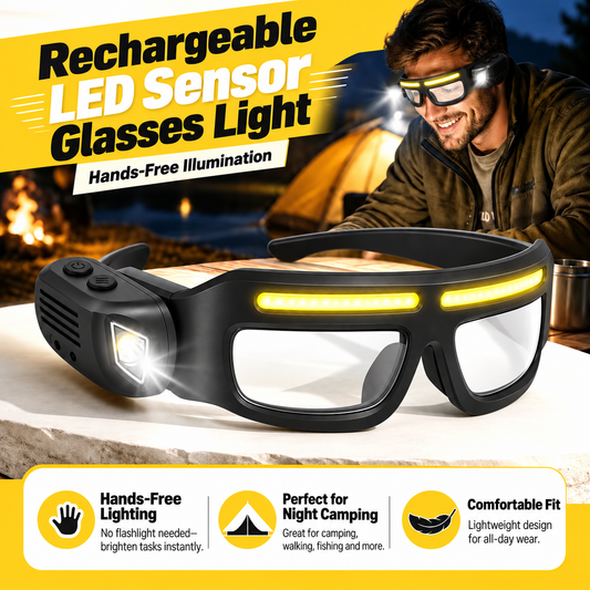 Rechargeable LED Sensor Glasses Light
