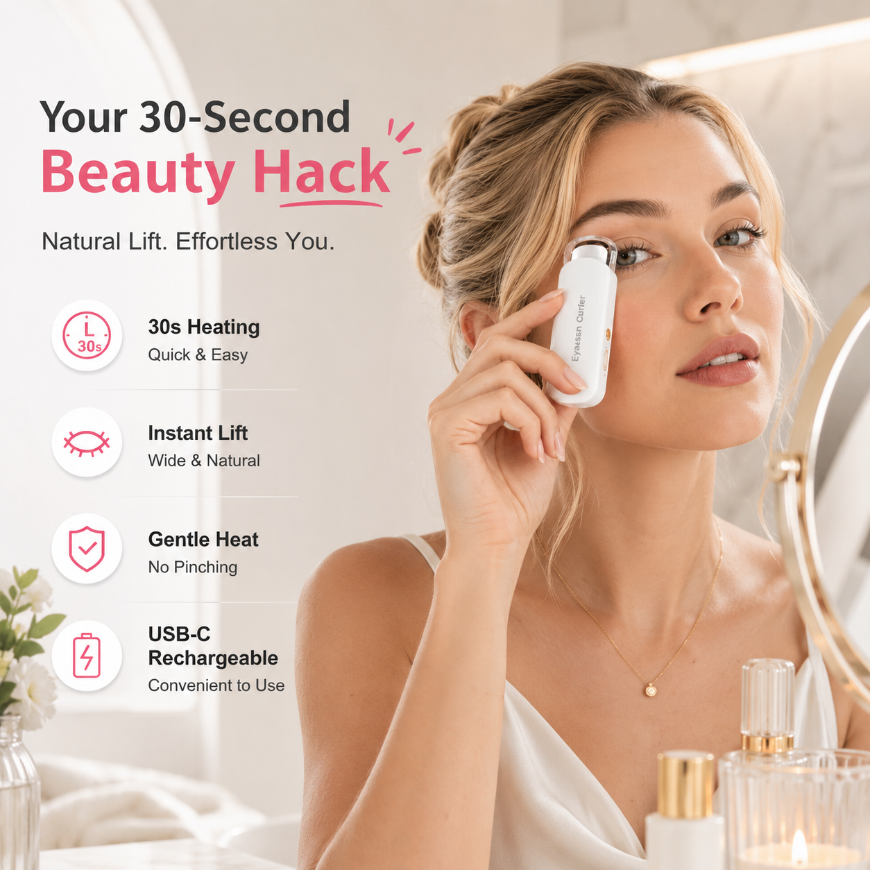USB Rechargeable Heated Eyelash Curler