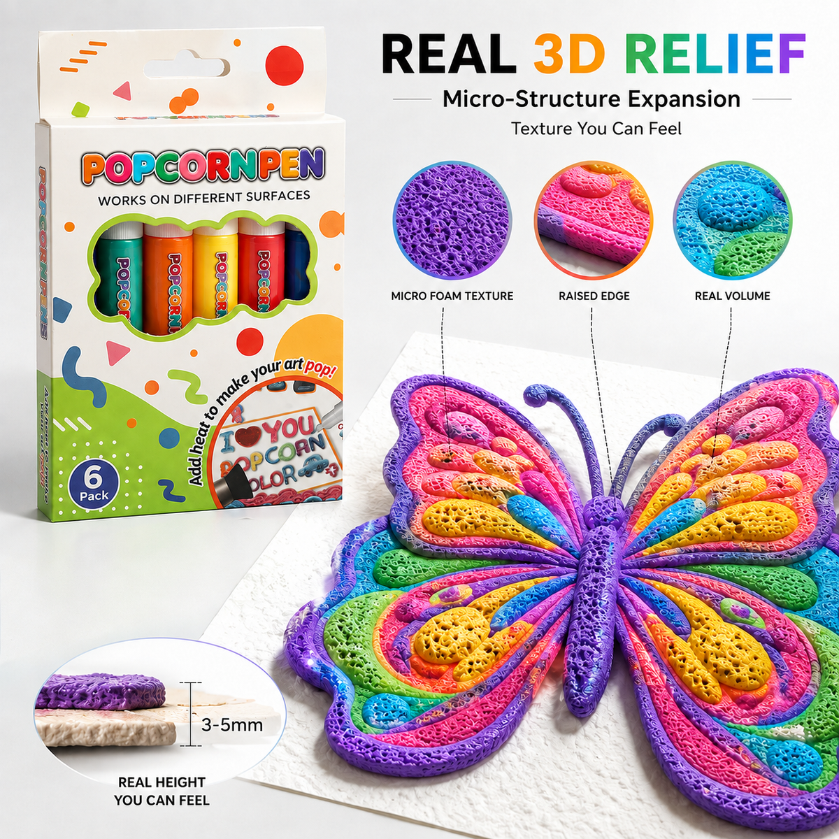 🔥SAVE 45% 🖍️3D Relief Art Pen – Turn Flat Drawings Into Touchable 3D Art🪄