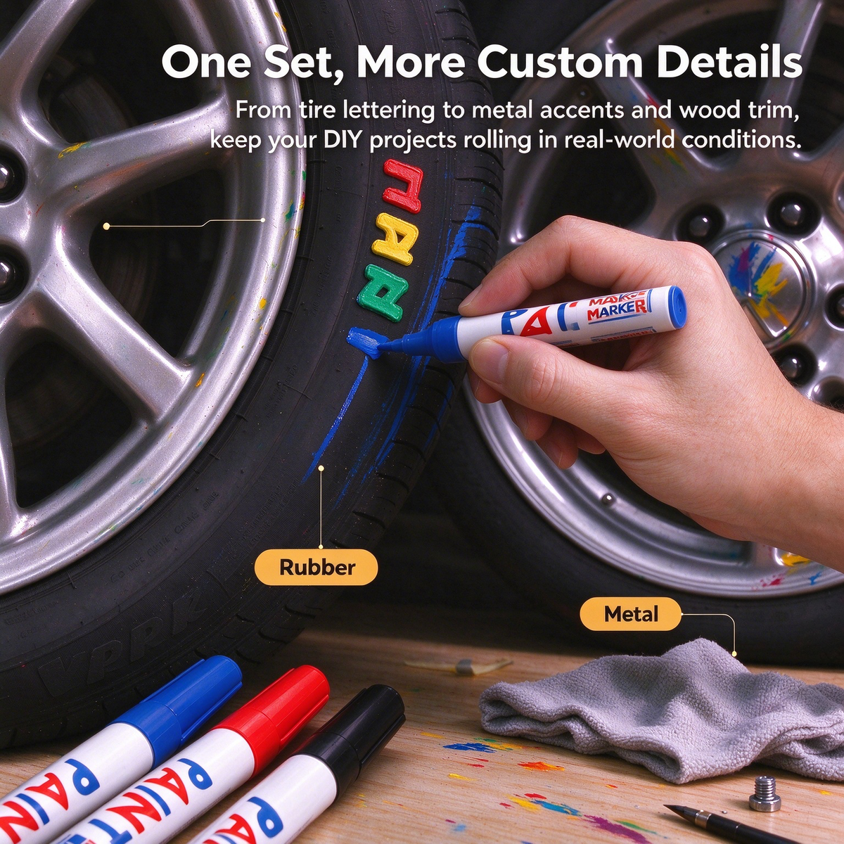 DIY Automotive Tire Paint Markers