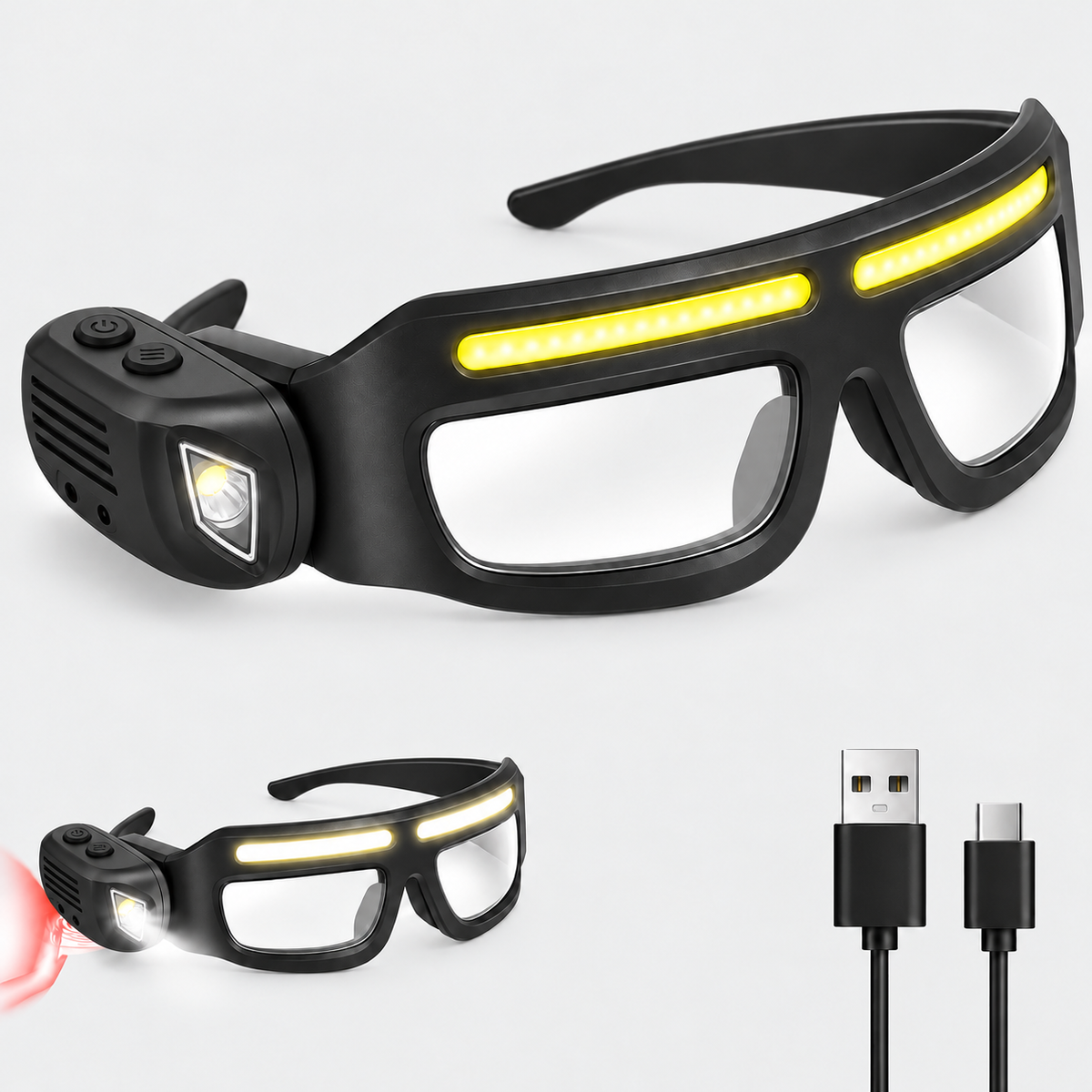 Rechargeable LED Sensor Glasses Light