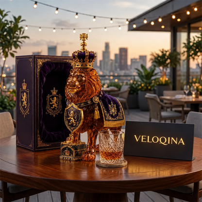 Royal Lion Glass Whiskey Decanter Set