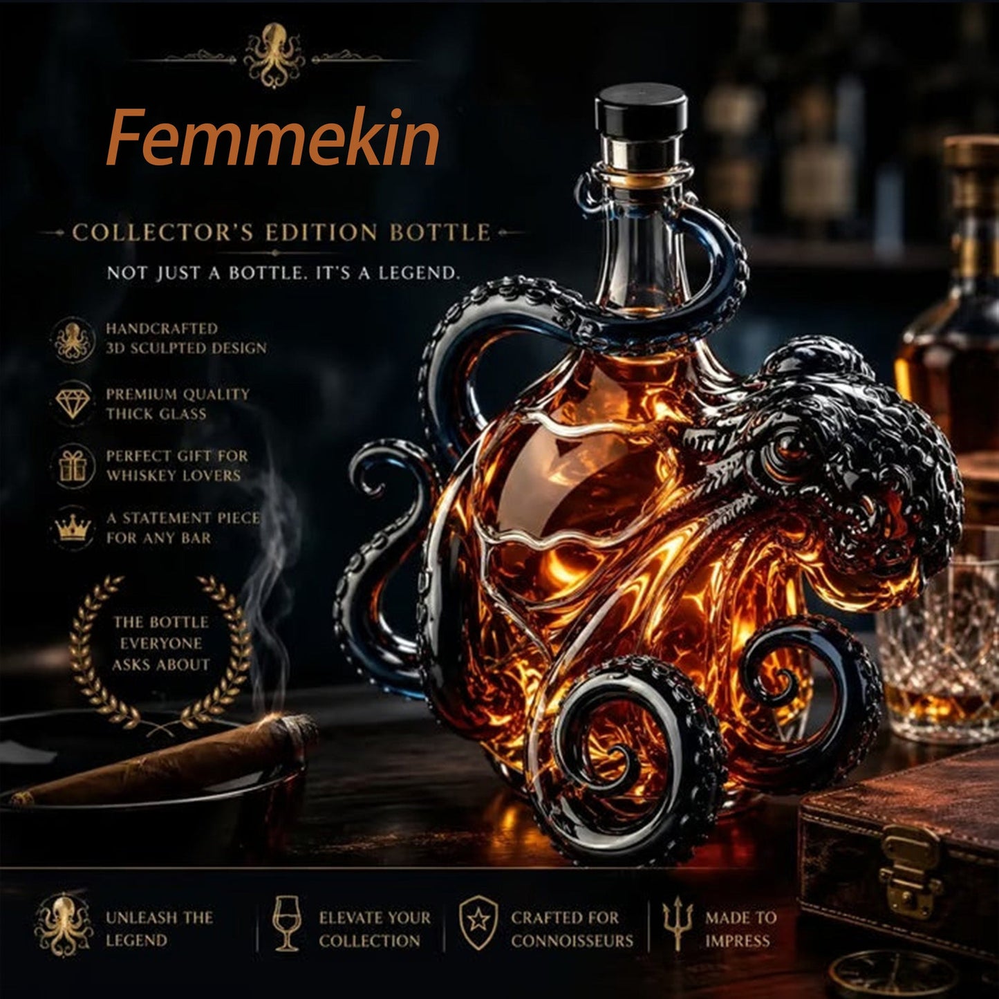 Father’s Day 49% OFF –  3D Octopus Bottle