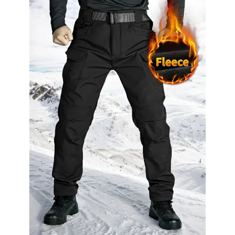 Men's Fleece-Lined Tactical Cargo Pants