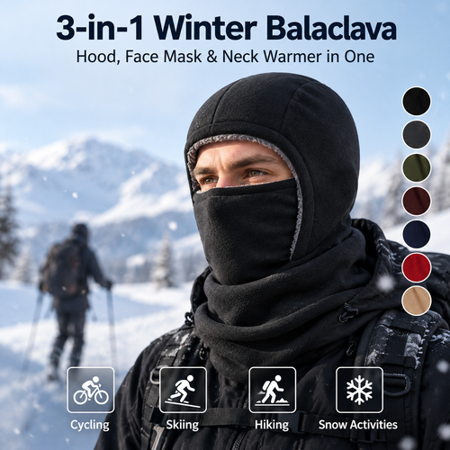 🔥Buy 1 Get 1 Free🔥3-in-1 Winter Balaclava – Windproof Hat, Face Mask & Neck Warmer