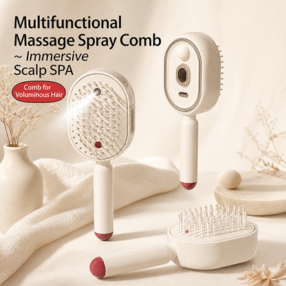 Essential Oil Mist Air Cushion Massage Comb Self Cleaning Anti Static Hair Care Brush