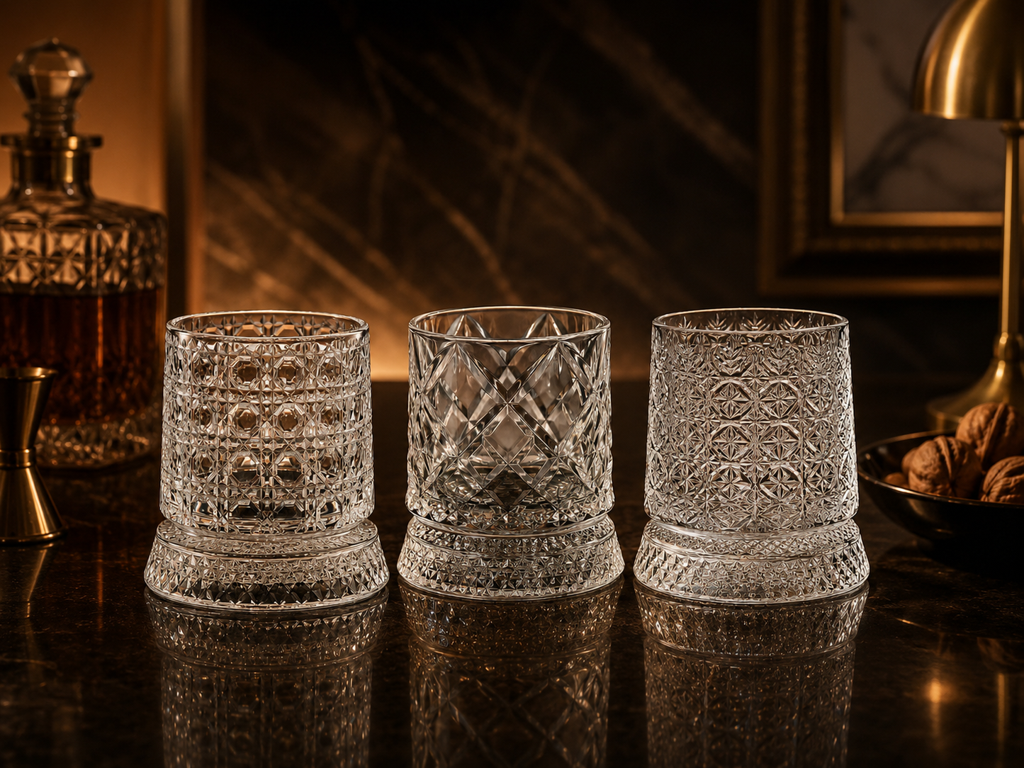 360° Spinning Crystal Whiskey Glass
