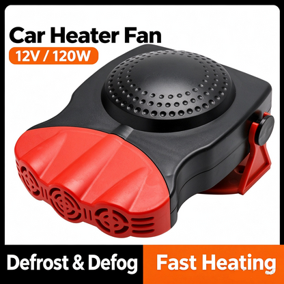 Portable Car Heater Defroster with 360-Degree Rotating Base