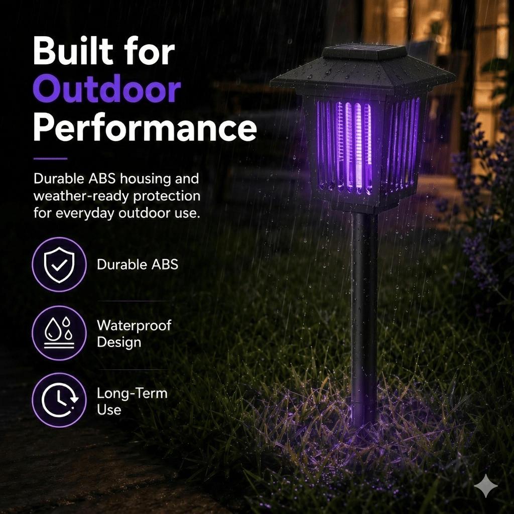 Solar Powered Mosquito Zapper Garden Light with UV Insect Killer