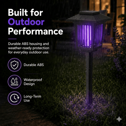 Solar Powered Mosquito Zapper Garden Light with UV Insect Killer