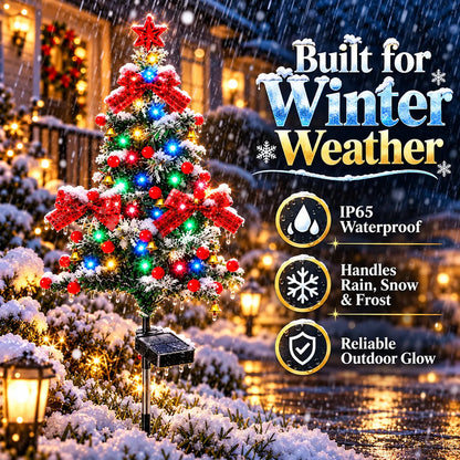 🔥 Solar Cedar Christmas Tree Lights🔥| Festive Outdoor Holiday Decor