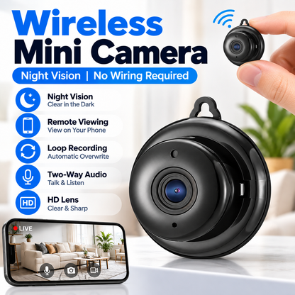 [Upgraded ultra-invisible] No-plug camera