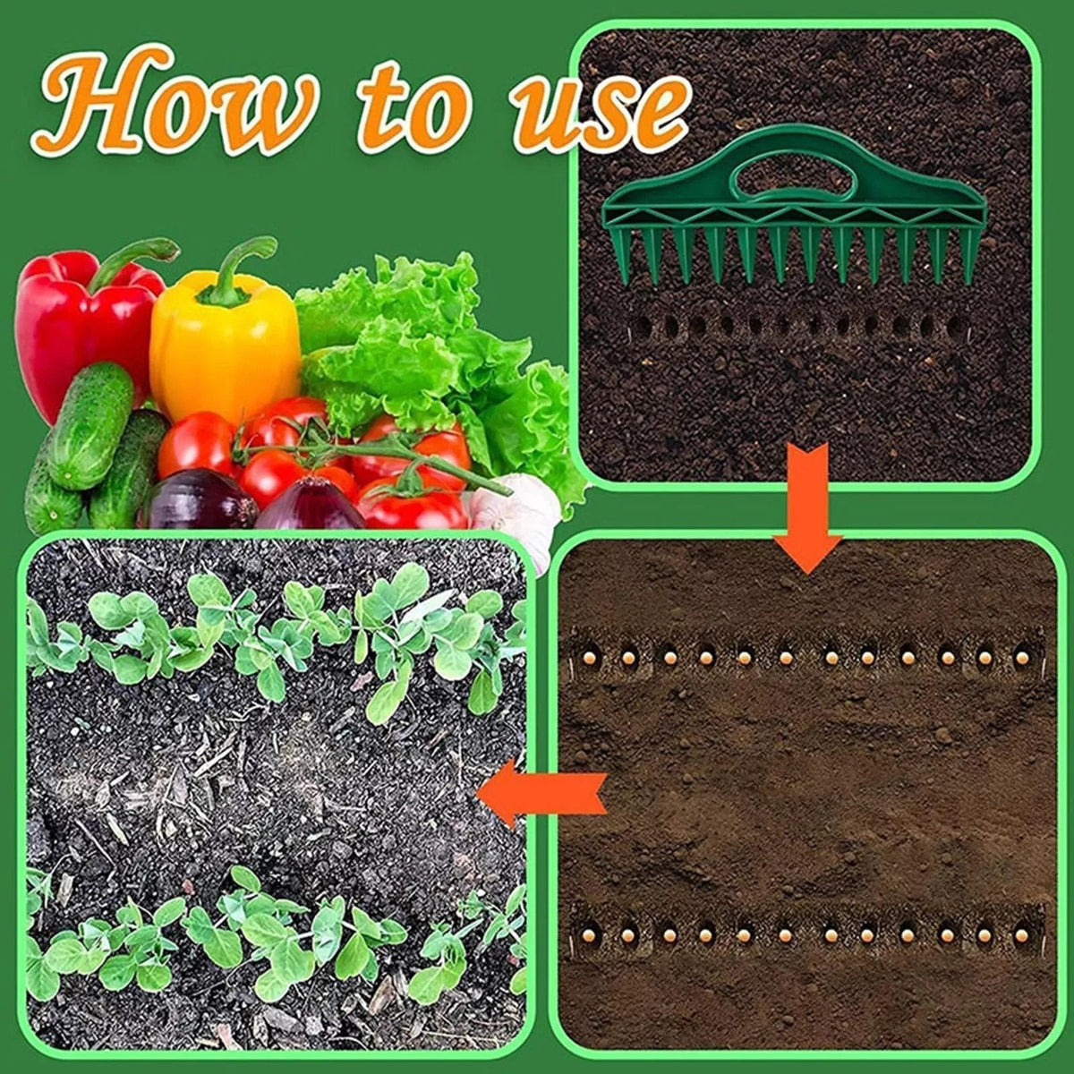 35% OFF🌱Garden Seed Spacer & Dibbler – 12-Hole Precision Planting Tool