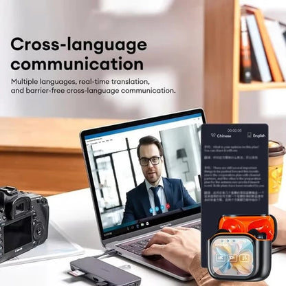 🎁🔥Wireless Bluetooth AI Translation Earphone With LED display screen(Fit iOS & Android)
