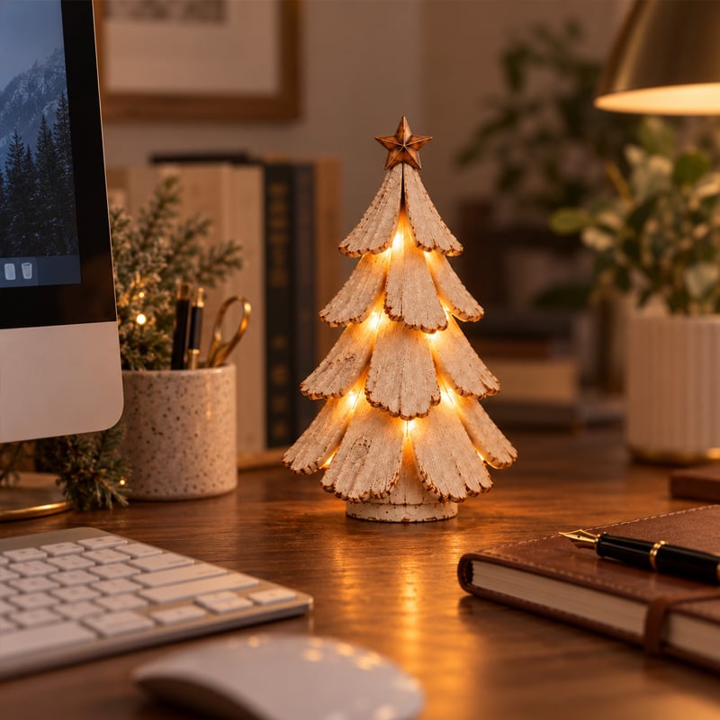 Vintage Lighted Christmas Tree Figurine