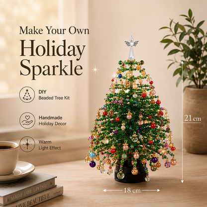 DIY Beaded Christmas Tree Craft Kit with Accessories