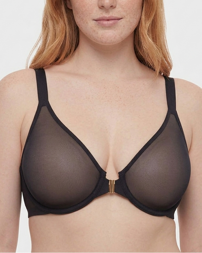 Front Closure Mesh Support Bra